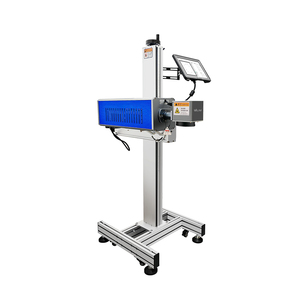 เครื่องทำเครื่องหมายเลเซอร์แบบ CO2 30W 40W 60W 100W สายพานลำเลียงขวดพลาสติก PE PET - Product Image 1