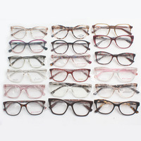 Assortiment de montures de lunettes optiques en acétate, prêtes à l'emploi, mixtes et économiques