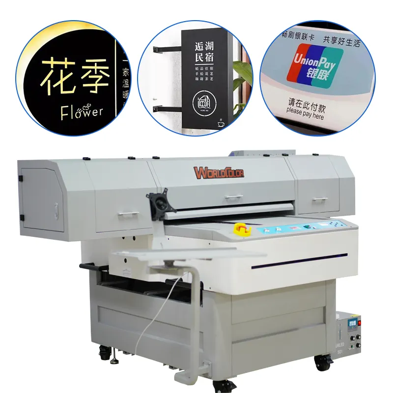 Conception raisonnable 90cm 60cm imprimante à jet d'encre 3d équipement d'imprimante uv impression sur substrat rigide