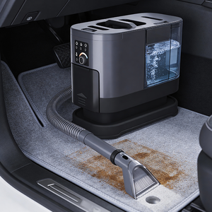 Nettoyeur vapeur électrique multifonction portable à piles avec contrôle par application pour le nettoyage des tissus humides/secs, des canapés et des tapis à la maison - Product Image 1