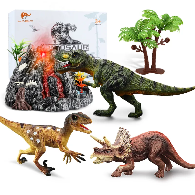 Realistisch aussehende Dinosaurier Packung mit 12 Spielzeugen für Jungen und Mädchen 3 Jahre alt und hoch Große Plastik-Dinosaurier-Figur