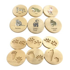 Jouets éducatifs en bois de hêtre pour bébés de 2 à 4 ans, <span class=keywords><strong>Montessori</strong></span>, empreintes d'animaux, colorés, Leader Joy, vente chaude - Product Image 2