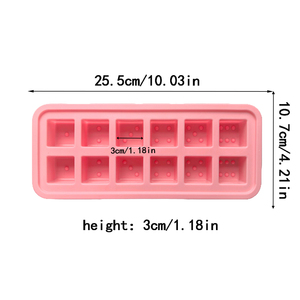 10 hoels แม่พิมพ์ซิลิโคนทรงตะแกรงสี่เหลี่ยมแม่พิมพ์เค้กช็อคโกแลตสบู่พุดดิ้งเยลลี่ลูกอมน้ำแข็งคุกกี้บิสกิตแม่พิมพ์ bakeware เครื่องมือ - Product Image 2