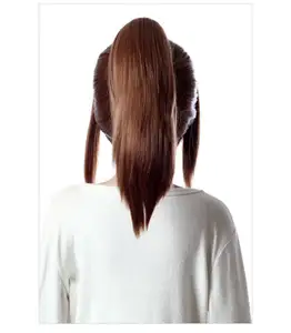 Venta caliente traje antiguo chino Peluca de coleta marrón corta con coleta - Product Image 1