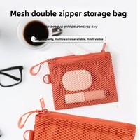 Pochettes zippées en nylon, mini sacs organisateurs portables pour sac à main, rangement de voyage pour articles de toilette et cosmétiques
