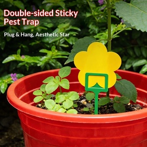 Trampa Adhesiva para Insectos de Forma Linda, Color Amarillo, Doble Cara, No Tóxica, Decorativa, para Interiores, Exteriores y Jardín - Product Image 3