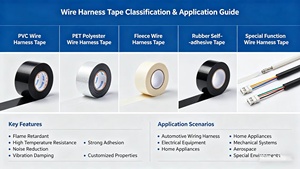 เทปพันสายไฟทนความร้อนสูงแบบปรับแต่งได้ เทปพันสายไฟทนต่อการขัดถู เทปพันสายไฟแบบผ้าคุณภาพพรีเมียม - Product Image 3