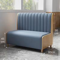 Ensemble de banquettes de restaurant en cuir de luxe, bancs rembourrés en bois, fournisseur de mobilier commercial pour cafés
