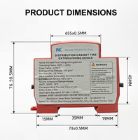 Dispositif d'extinction d'incendie par aérosol sur rail DIN pour armoires de distribution électrique, certifié CE, activation automatique, classe E