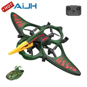 AiJH 2.4GHz遥控翼龙滑翔机无人机360度EPP泡沫飞机重力手势控制战斗机遥控飞机玩具
