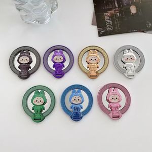 Cartoon Mirror Phone <b>Stand</b> Adhesive Foldable <b>Desktop</b> Holder Universal Ring For Mobile Cases - Product Image 1