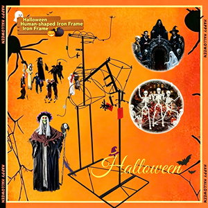 YIZE DISPLAY Décorations d'Halloween Fantômes Chevauchants avec Structure Intérieure en Fer Métallique, Conception Durable, Logo Personnalisable Disponible - Product Image 4