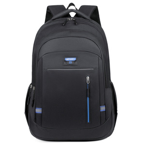 Men's Business <b>Backpack</b> 16-Inch Laptop Compartment Large Capacity For Commuting And Travel Solid Color With Shoulder <b>Straps</b> - Product Image 1