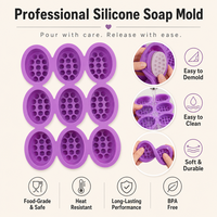 Moule en silicone pour savon de massage, moule à bougie, moule à résine, moule en silicone pour savon, moule en silicone pour la fabrication de savon et de cire