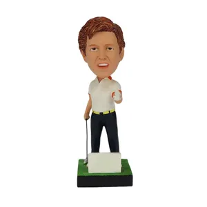 2024 Resin Golf player bobble head Golf lover figurine sportsman bobblehead car ornament home decoration for sportsmen