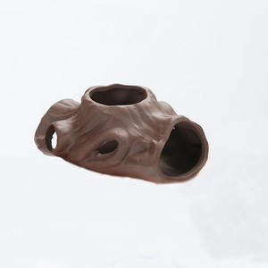 Vistank <span class=keywords><strong>Terracotta</strong></span> Pot Boomgat Vissen En Garnalen Fokhuis Schedel Aquarium Decoratie Schuilplaats Grot - Product Image 1