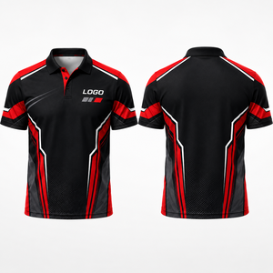 Chemises polo de course pour hommes personnalisées par sublimation, respirantes, à séchage rapide, vêtements d'équipe sportive, maillot de cyclisme, OEM ODM - Product Image 3