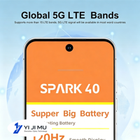 TECON Prix Usine Spark 40 Grande Mémoire 16G/22G+1TB/2TB Android 16 Écran Perforé 7.3 Pouces IA ODM/OEM Téléphones Mobiles