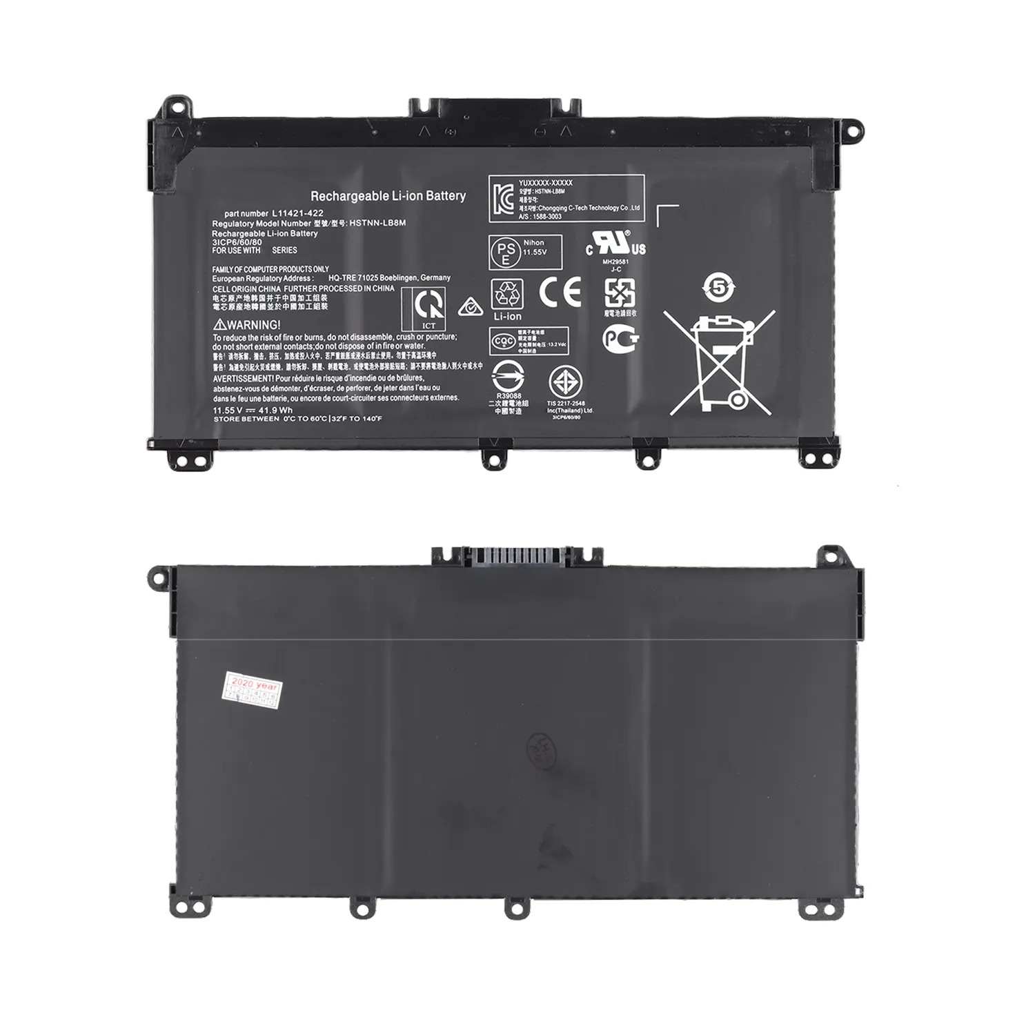 Batterie d'ordinateur portable 11.55V 41.9W HT03XL batterie pour HP pavillon 14-CE0025TU 15-CS0037T HSTNN-LB8L1 L1421-421 HSTNN-LB8M