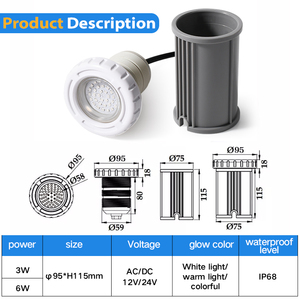 Lampe <span class=keywords><strong>de</strong></span> <span class=keywords><strong>piscine</strong></span> 12V, étanche IP68, éclairage LED changeant <span class=keywords><strong>de</strong></span> couleur pour <span class=keywords><strong>piscine</strong></span> <span class=keywords><strong>hors</strong></span> sol, spa, étang, projecteur pour <span class=keywords><strong>piscine</strong></span> - Product Image 4