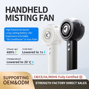 Wholesale Custom Bladeless <b>Handheld</b> <b>Fan</b> Portable 100-Speed Adjustable USB <b>Rechargeable</b> Electric Low Noise Outdoor Hotel Plastic - Product Image 4