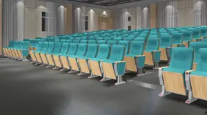 Seat Fabric Church Theater Auditorium Chair Seating With Writing Pad For Concert Halls