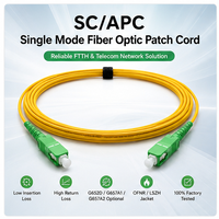Câble de raccordement optique blindé SC/APC monomode, patch cord SIMPLEX 9/125µm compatible OS1/OS2 LSZH blanc 3m Modem RUIARA