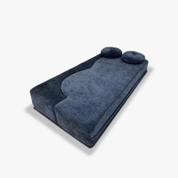 Foshan Furniture Factory Full Sponge Liege sofa Vakuum kompression Halbkreis förmiger Stoff Internet Celebrity Set