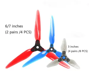 Gemfan Flash 104010 Inch 3-blade 7x4x3 Pc Cw Ccw Propeller For Rc Models Multicopter Frame Spare Part Accessor