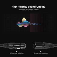 Câble de microphone XLR 3 broches ZOGUO Premium mâle-femelle, câble audio noir pour micro XLR