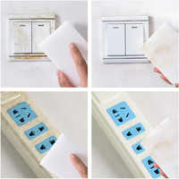 Éponge en mousse de mélamine magique épaisse avec tampon à récurer, éponge à récurer double face réutilisable sans produits chimiques et sans rayures