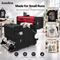 Imprimante DTF haute vitesse A2 KONGKIM I3200 avec tête d'impression, circulation automatique d'encre blanche et machine à secouer la poudre