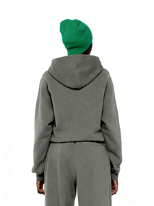 Sudadera con Capucha Retro de Algodón, Estilo Hip Hop, Holgada, Vintage, para Hombre y Mujer, para Invierno, de Fabricante de Ropa - Product Image 2