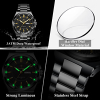 Reloj de Lujo para Hombre Poedagar 896, Original, Uso Diario, Resistente al Agua, Luminoso, de Acero Inoxidable, Reloj de Cuarzo para Hombre, Reloj Hombre, Montre