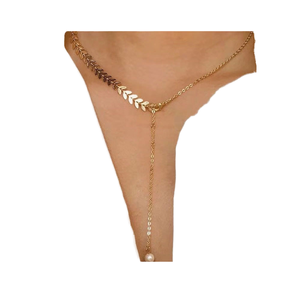 Venta al por mayor de fábrica de acero inoxidable chapado en oro gargantilla joyería de moda Collar para mujer - Product Image 2