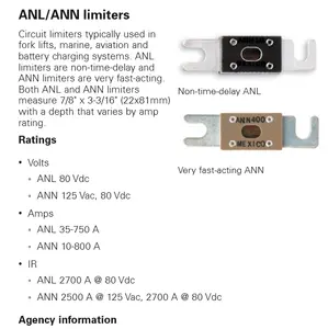 Limiter blok ANL ANN4164 4164-FR otomotif midi mini termal 6 cara otomotif fuse holder wna-gf pv pcb EATON Busmann fuse