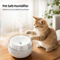 Humidificateur à ultrasons à brume froide, veilleuse LED 7 couleurs, gouttes d'eau dansantes, haut-parleur Bluetooth, bruit blanc, aide au sommeil, pour la maison
