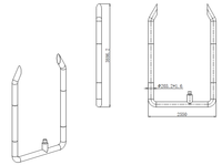Kit Knalpot Atas 30 Derajat Stainless Steel 8 X 153 Inci untuk Peterbilt 359 379 389
