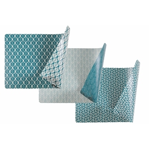 แผ่นรองจานลายใบไม้บาหลี แบบสองด้าน 3 ชิ้น - Product Image 1
