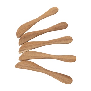 Couteau à beurre électrique en <span class=keywords><strong>bois</strong></span> d'acacia, 5 pièces, couteau à épandeur en <span class=keywords><strong>bois</strong></span>, sans percer - Product Image 5