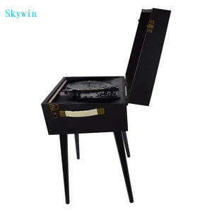 Tourne-disque Skywin avec entrée USB et AUX, lecteur vinyle stéréo noir, appareil audio sur pied - Product Image 3