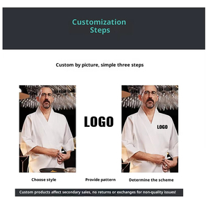 Uniforme de <span class=keywords><strong>chef</strong></span> japonais, vêtements de travail pour restaurant Izakaya Sushi, kimono de serveur, vêtements de <span class=keywords><strong>cuisine</strong></span> japonaise de style coréen - Product Image 6