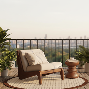 Silla de Sofá Minimalista Retro de Madera Maciza de Fresno para Interiores y Exteriores, para Hogar, Club, Espacio Exterior, Balcón, Australia - Product Image 1