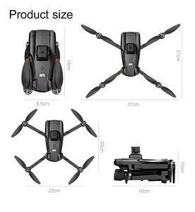 V198 HD chuyên nghiệp máy ảnh GPS bay không người lái ESC 8K người mới bắt đầu có thể gập lại <span class=keywords><strong>quadcopter</strong></span> với Brushless tránh chướng ngại vật nhựa mini bay không người lái - Product Image 2