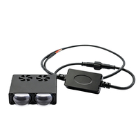 BRIEYES Phare auxiliaire universel LED 12V 65W pour moto, projecteur de brouillard super lumineux pour voiture, lampe à lentille pour tout-terrain