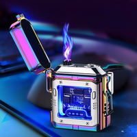 Briquets à double arc Accessoires pour fumeurs Rechargeable par type-c Briquet électrique coupe-vent Briquets en métal
