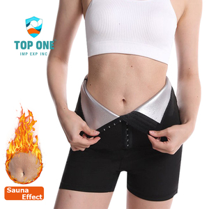 Chaud grande taille thermique noir sueur formateur Leggings taille tondeuse Sauna pantalon Shorts pour un usage domestique grosses femmes - Product Image 4