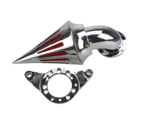 Kit filtre d'admission d'air pour Harley Davidson, universel avec couvercle de pointe chromé de moto, carburateur Delphi v-twin - Product Image 4