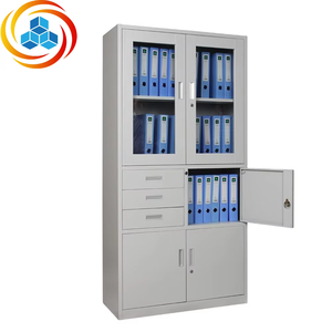Armoire de bureau en acier à prix d'usine, meuble de rangement avec porte vitrée pour instruments, armoire de classement pour mobilier de bureau - Product Image 4
