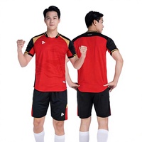 Maillot de football unisexe de haute qualité avec étiquettes imprimées par transfert thermique, uniforme d'équipe original 100 % polyester anti-humidité